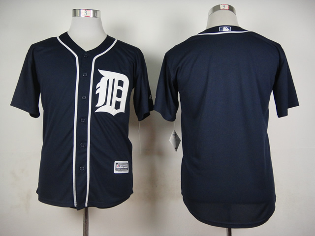 Men Detroit Tigers Blank Blue MLB Jerseys->detroit tigers->MLB Jersey